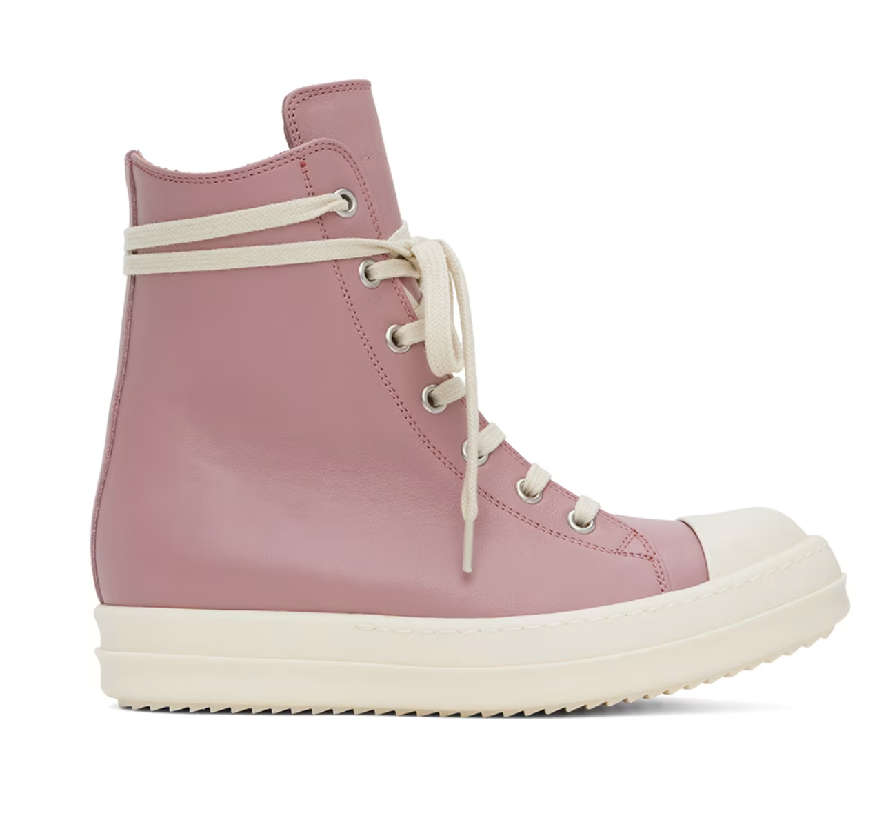 Rick Owens Ramones Pink High Sneakers