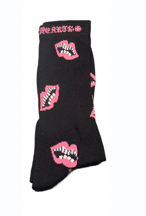 Matty Boy Black/Pink Chomper Socks