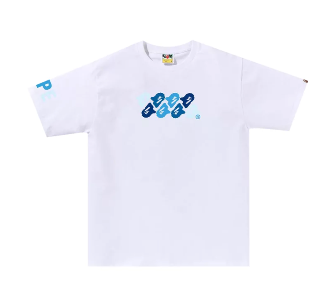 ABC Camo Warp Head Tee White/Blue