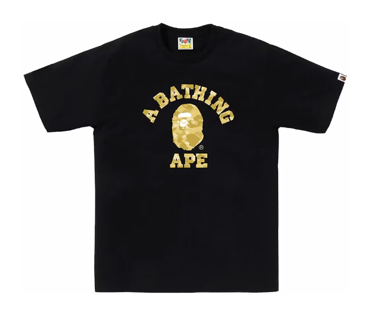 BAPE Color Camo College Tee (SS24) Black/Yellow