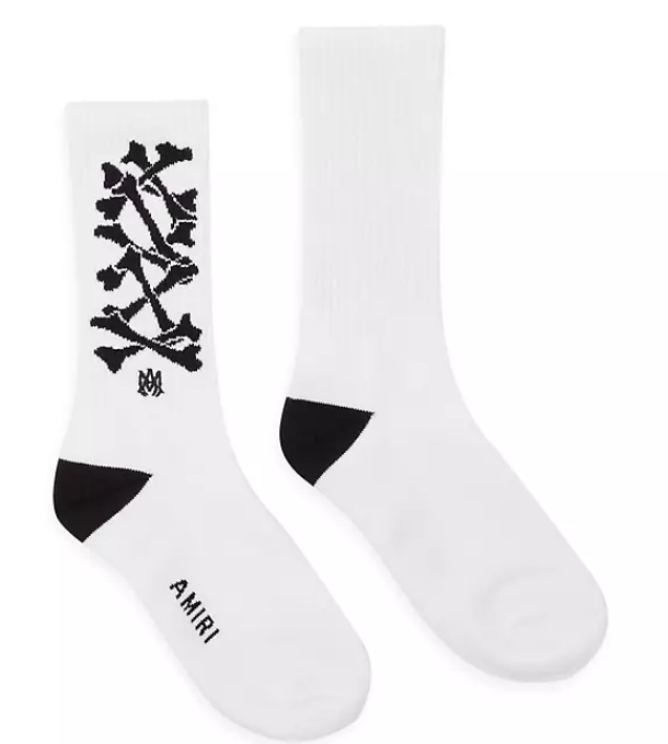 Bones Crew Socks White