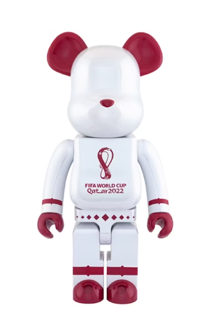 Bearbrick x FIFA World Cup Qatar 2022 1000% White Chrome