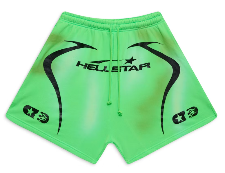 Hellstar Warm Up Shorts Neon Green