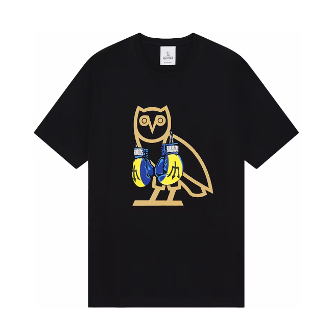 OVO Barbados Boxing Gloves OG Owl T-Shirt Black