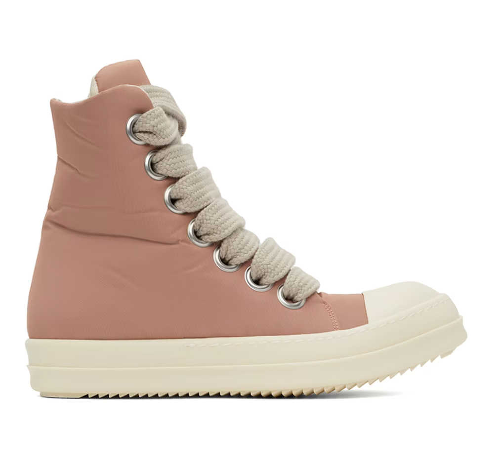 DRKSHDW Pink Jumbo Lace Puffer Sneakers