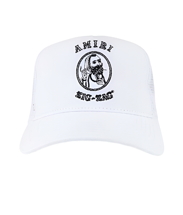 Zig Zag Trucker Hat White