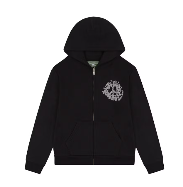 Denim University Zip Hoodie (SS24) Black