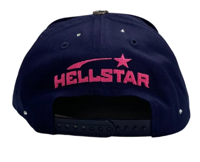 OG Snapback Hat Crystals “Navy Pink”