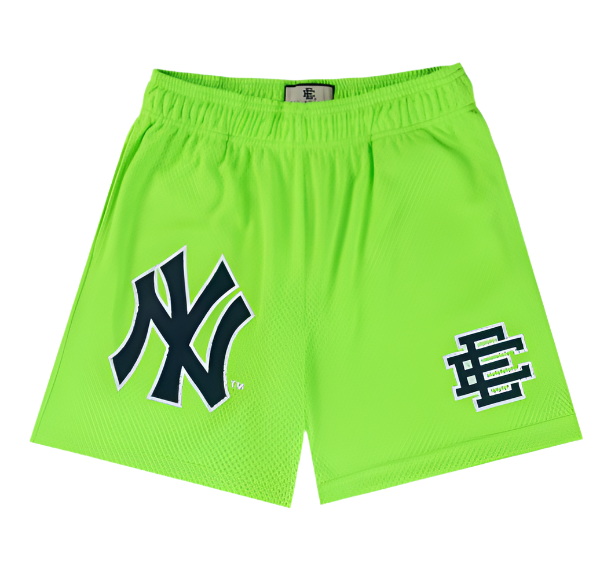 EE Neon Green NY Yankee Shorts