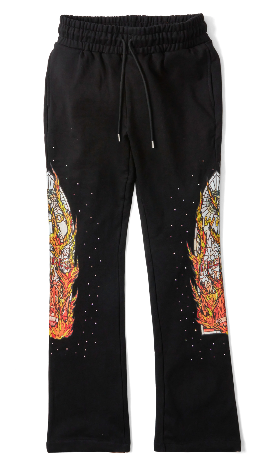 Flame Glass Sweatpants Coal