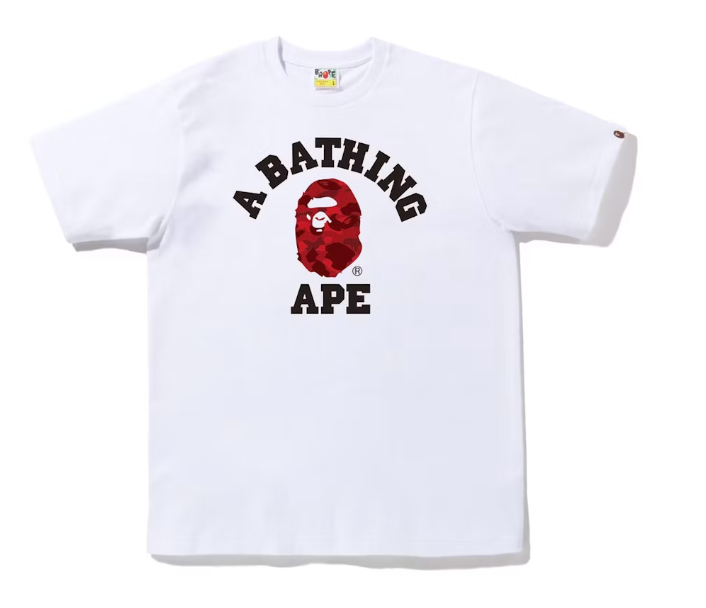 BAPE Color Camo College Tee (FW22) White Red