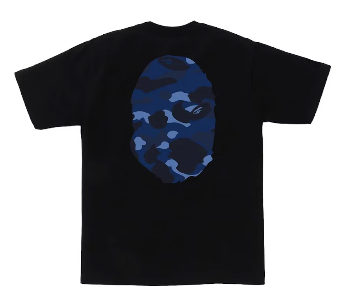 BAPE Color Camo Big Ape Head Tee Black/Navy