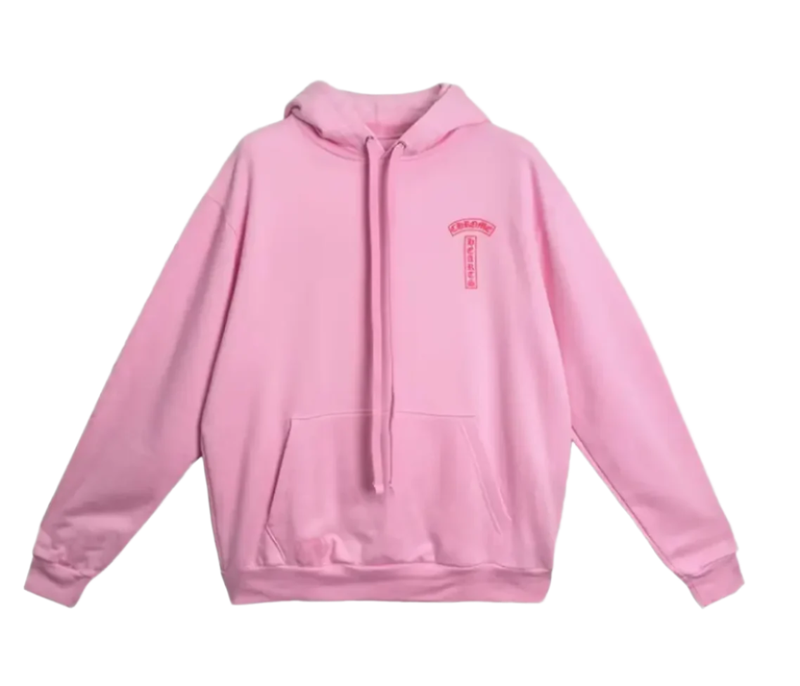 Back USA Script Logo Pink Hoodie