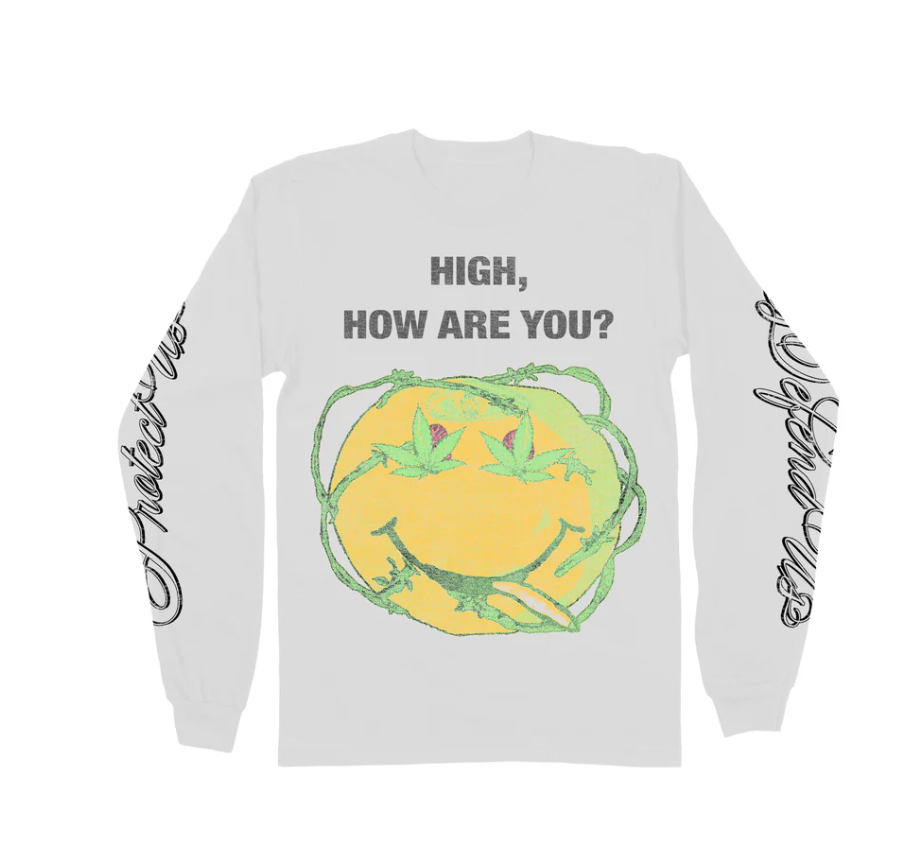 How High Are You L/S Tee White