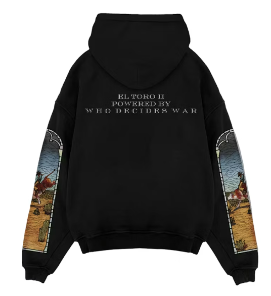 Who Decides War x EST Gee Stained Glass Hoodie Black