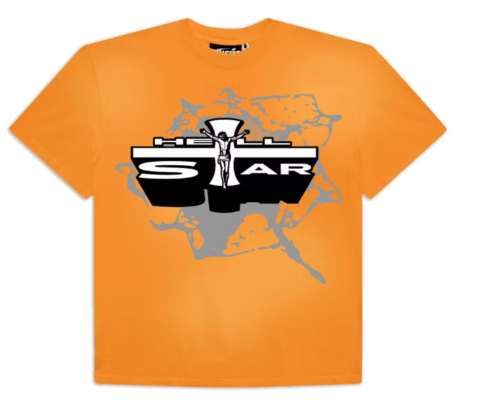 Orange Jesus Emblem Tee