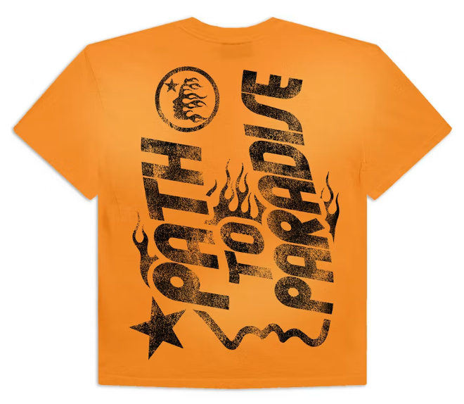 Orange Jesus Emblem Tee