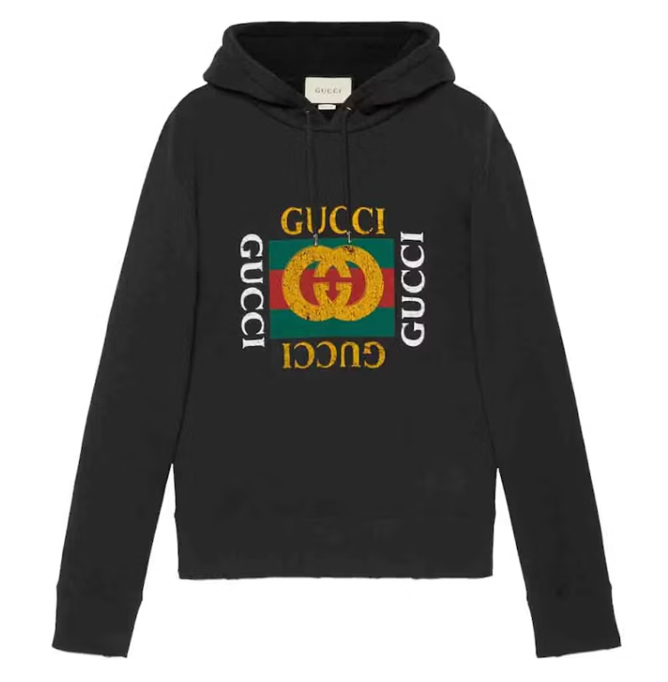 Oversize Sweatshirt with Logo Black