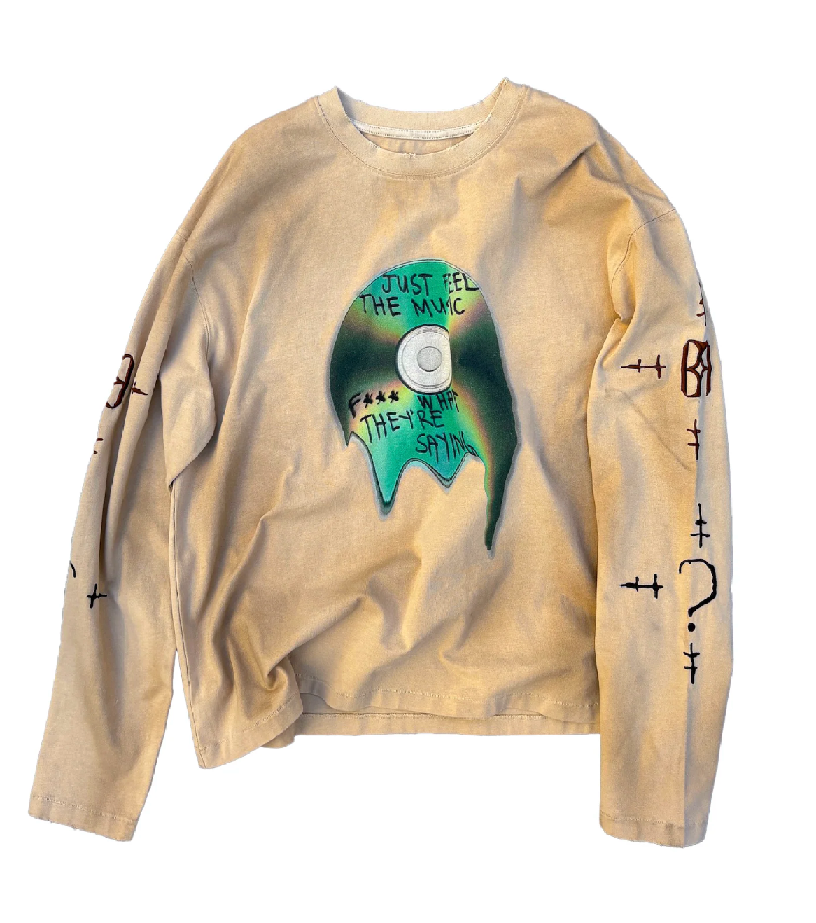 Distressed Stained Long-sleeve Tee