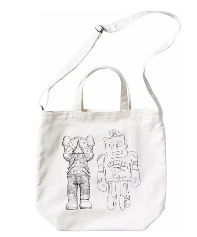 KAWS x Uniqlo Warhol 2Way Tote Bag White