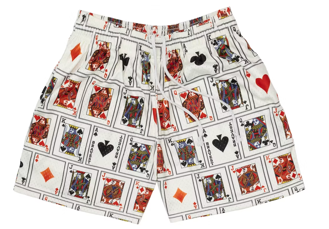 Bravest Studios Poker Shorts White