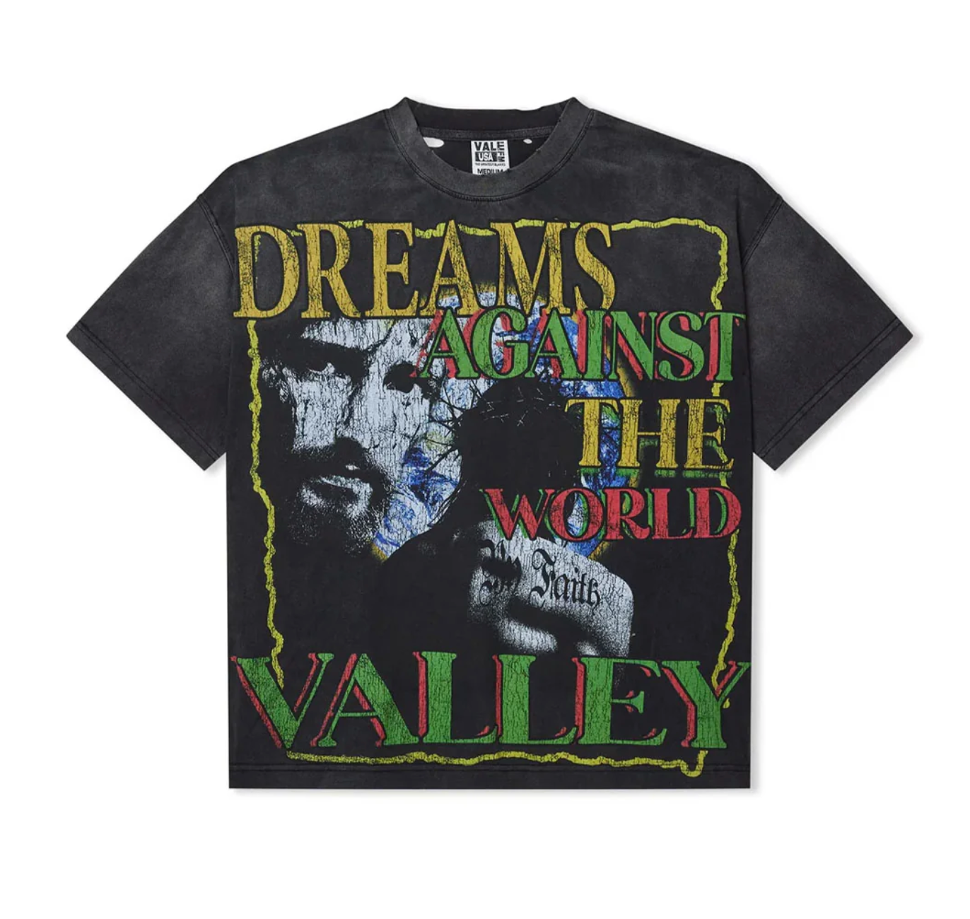 Dreams Against the World Faded Black Tee