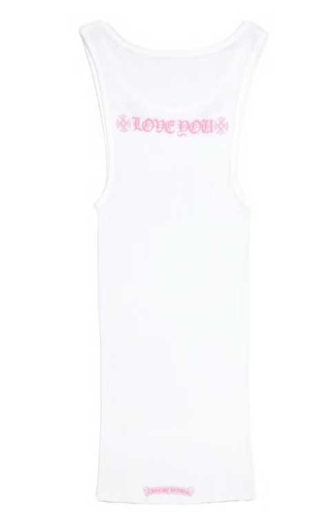 Love You Rib Tank White