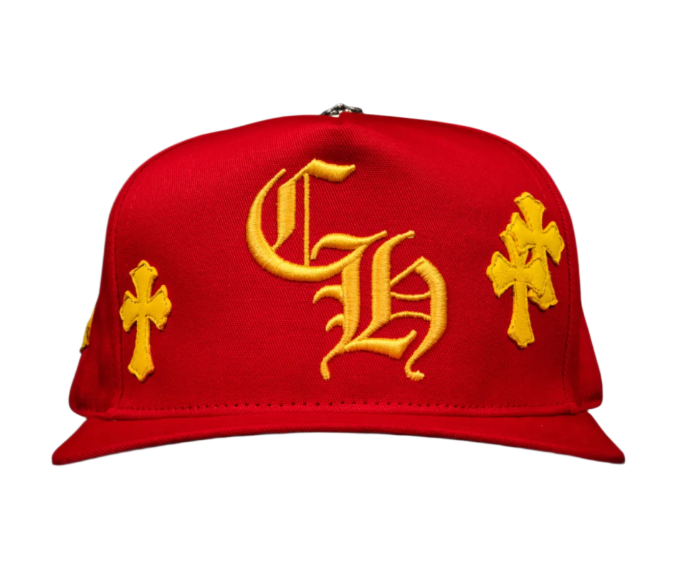 Cross Patch Baseball Hat Red Yellow Patch