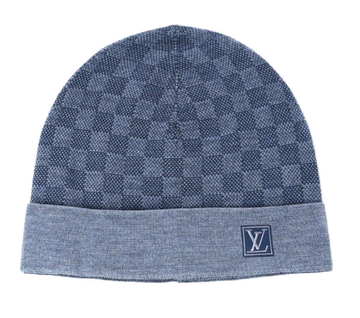 Wool Petit Damier Hat NM Light Blue