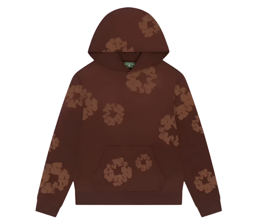 Mono Cotton Wreath Hoodie Brown