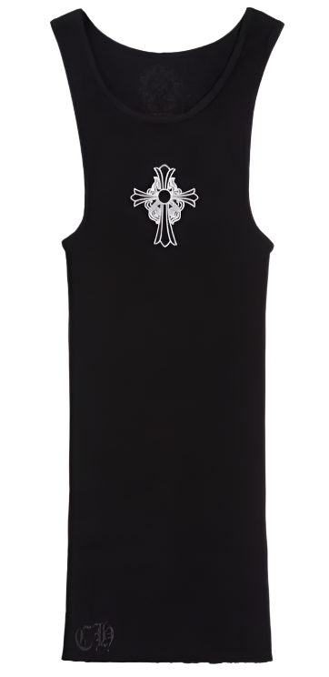 Black Hairy Cross Rib Tank