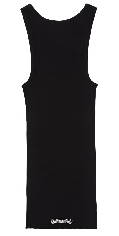 Black Hairy Cross Rib Tank