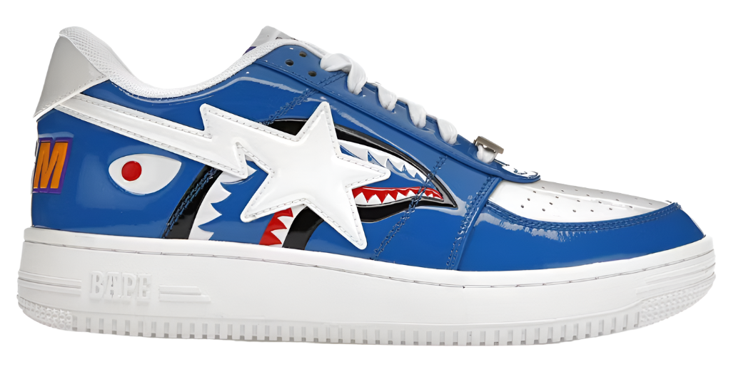 Bapesta Low Color Block Shark Blue