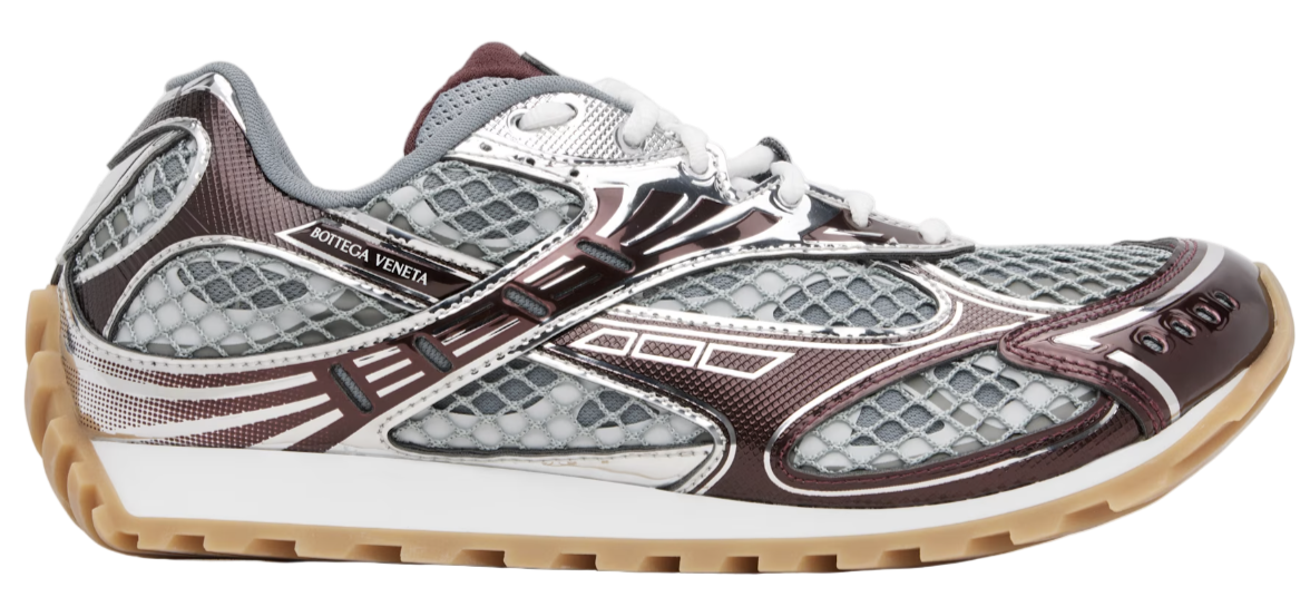 Burgundy & Silver Orbit Sneakers