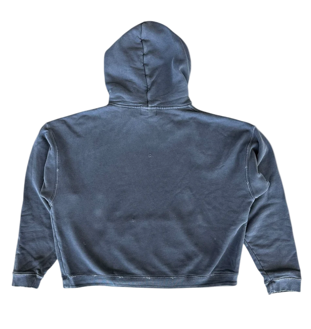 Faded Black & White Classic Logo Hoodie