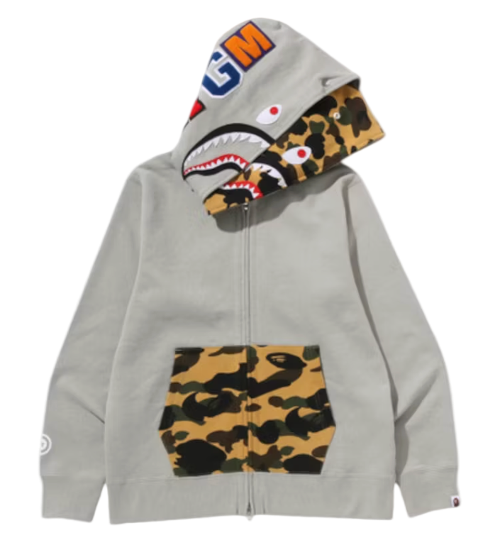 1st Camo Shark Full Zip Double Hoodie