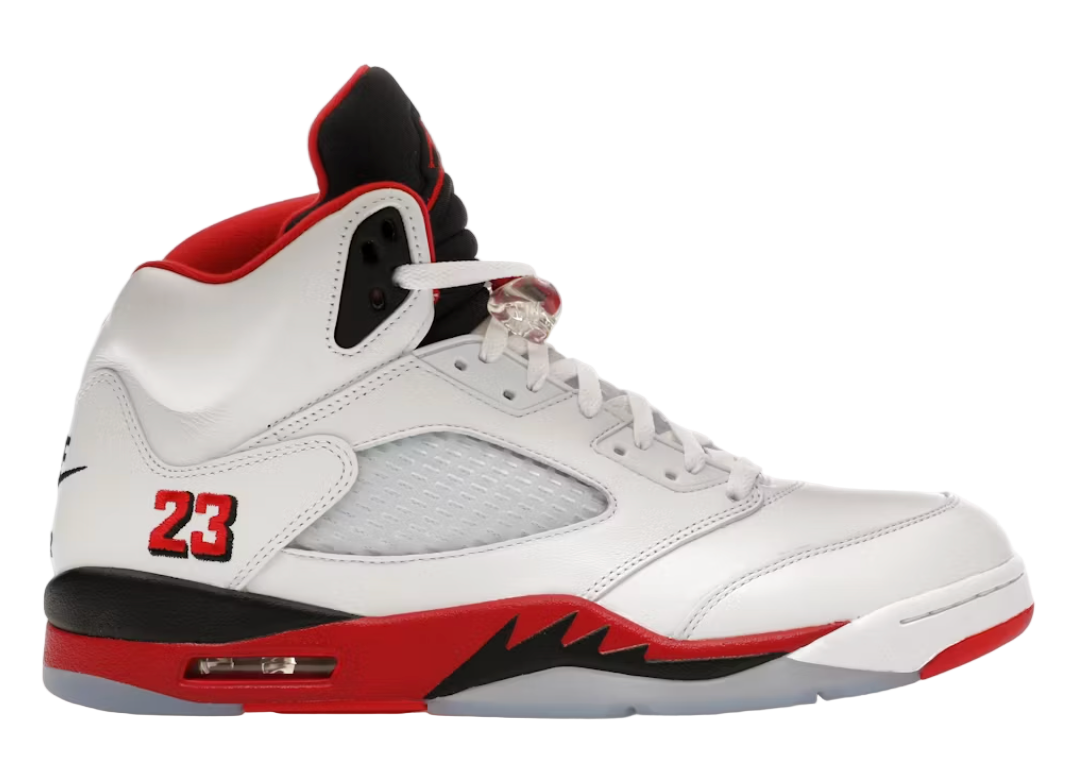 Jordan 5 Retro Fire Red Black Tongue (2025)