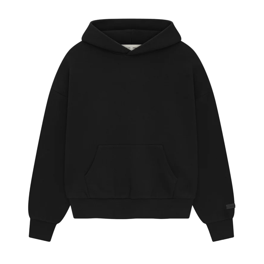 Jet black Classic Fit Fleece Hoodie