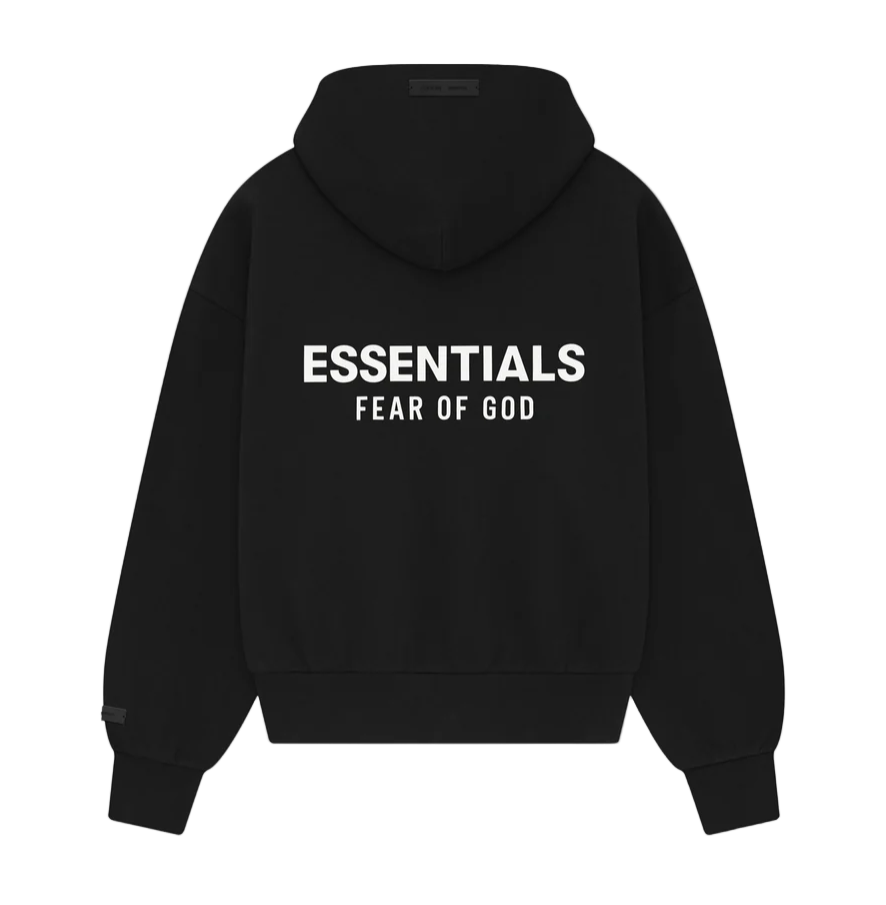 Jet black Classic Fit Fleece Hoodie