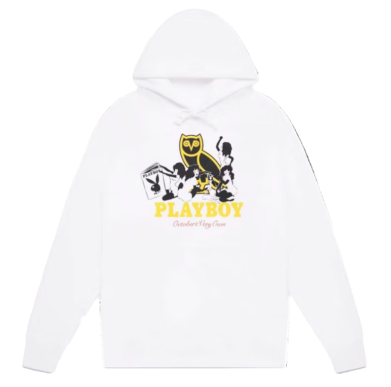 OVO Playboy Pin-Up Hoodie White