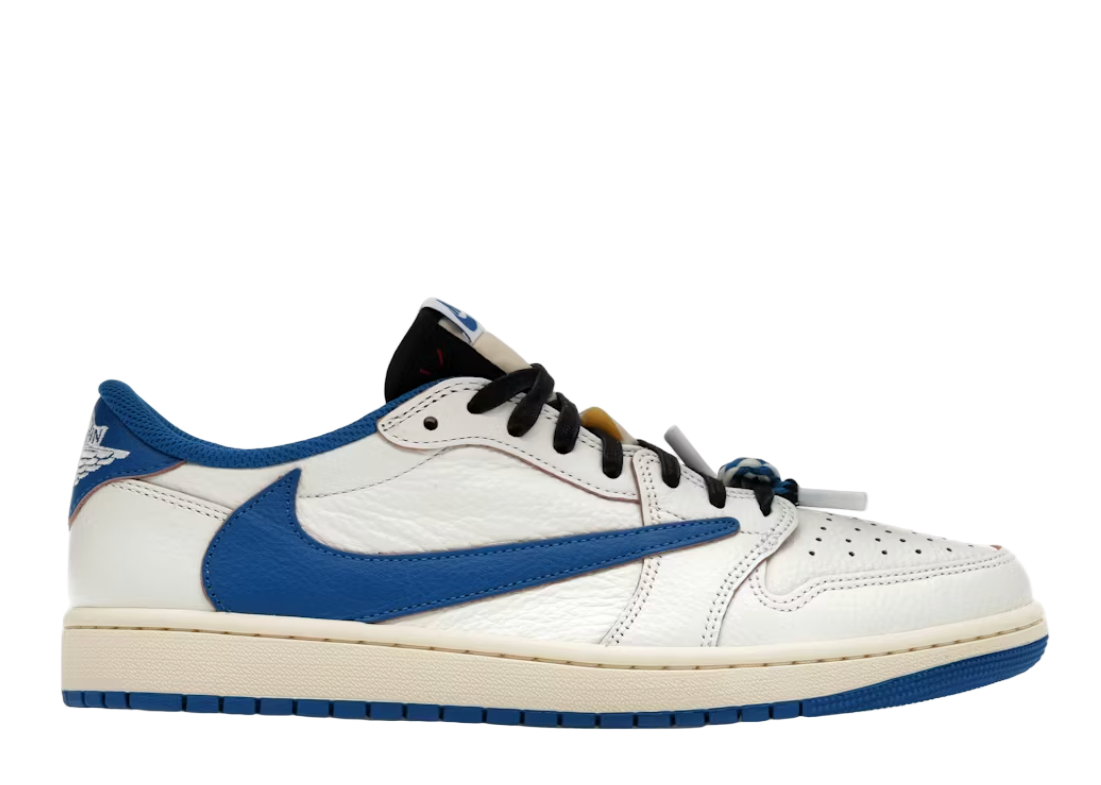 Jordan 1 Retro Low OG SP Fragment x Travis Scott Sail Military Blue