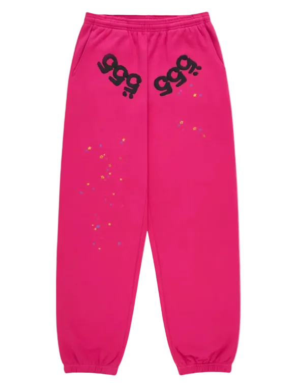 Sp5der Angel Number Sweatpant Pink