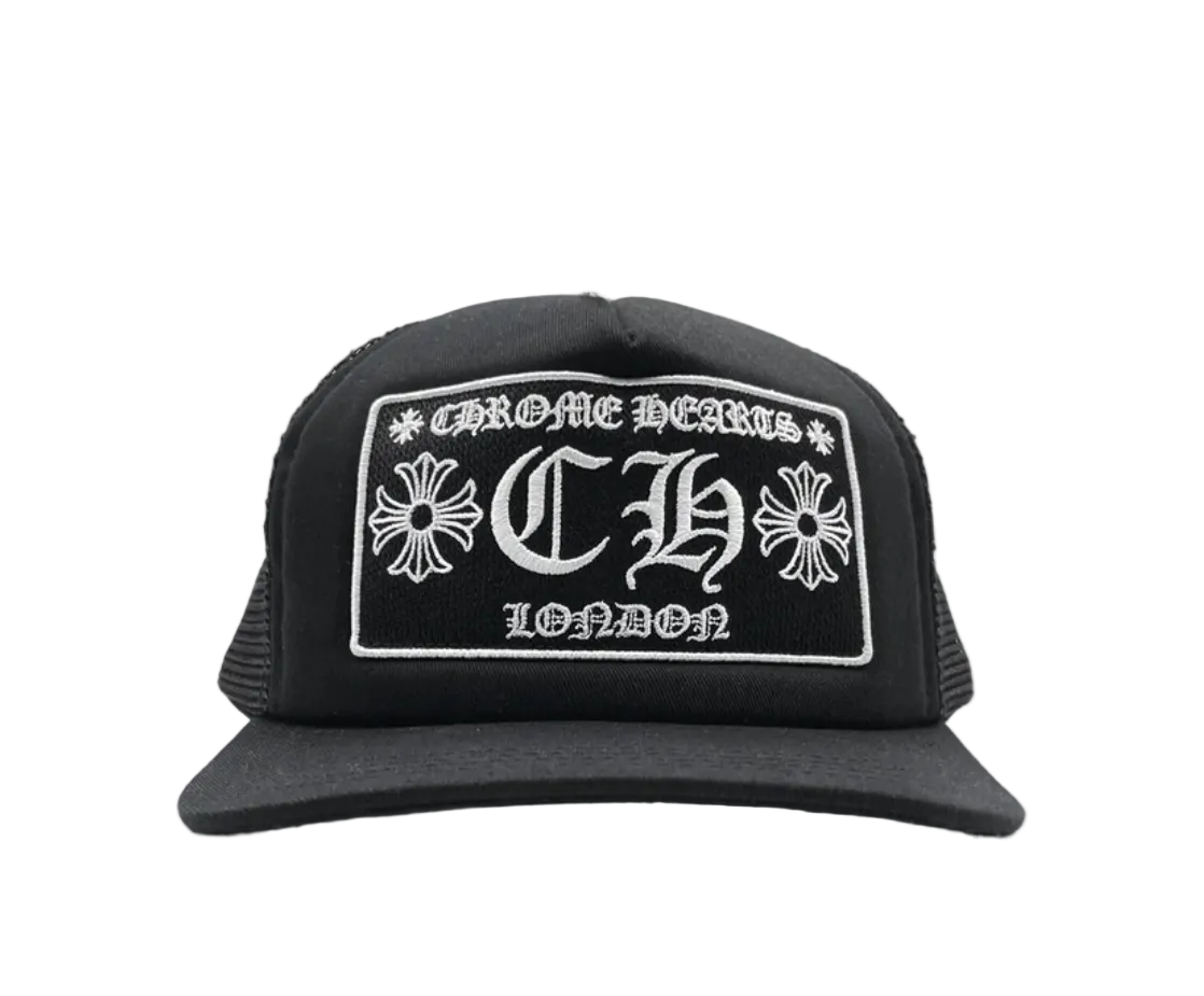 London CH Embroidered Patch Black Baseball Cap