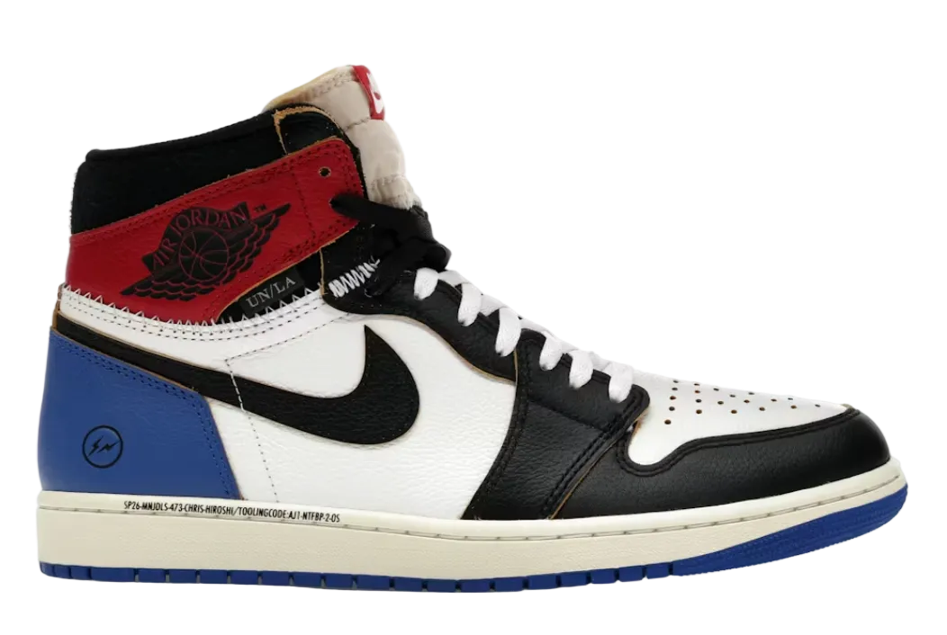 Jordan 1 Retro High OG SP Fragment x Union LA Varsity Red Sport Royal