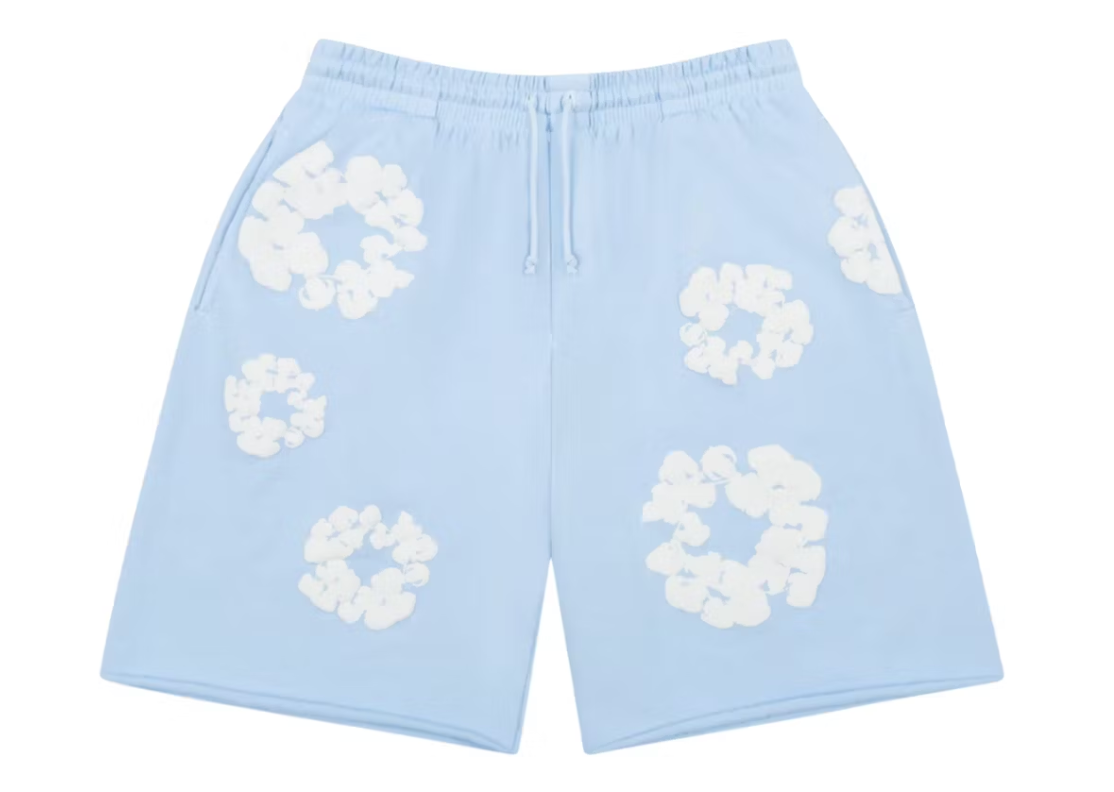 Denim Tears The Cotton Wreath Sweatshorts Powder Blue