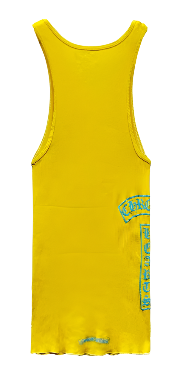 Rib Tank Top Yellow Blue