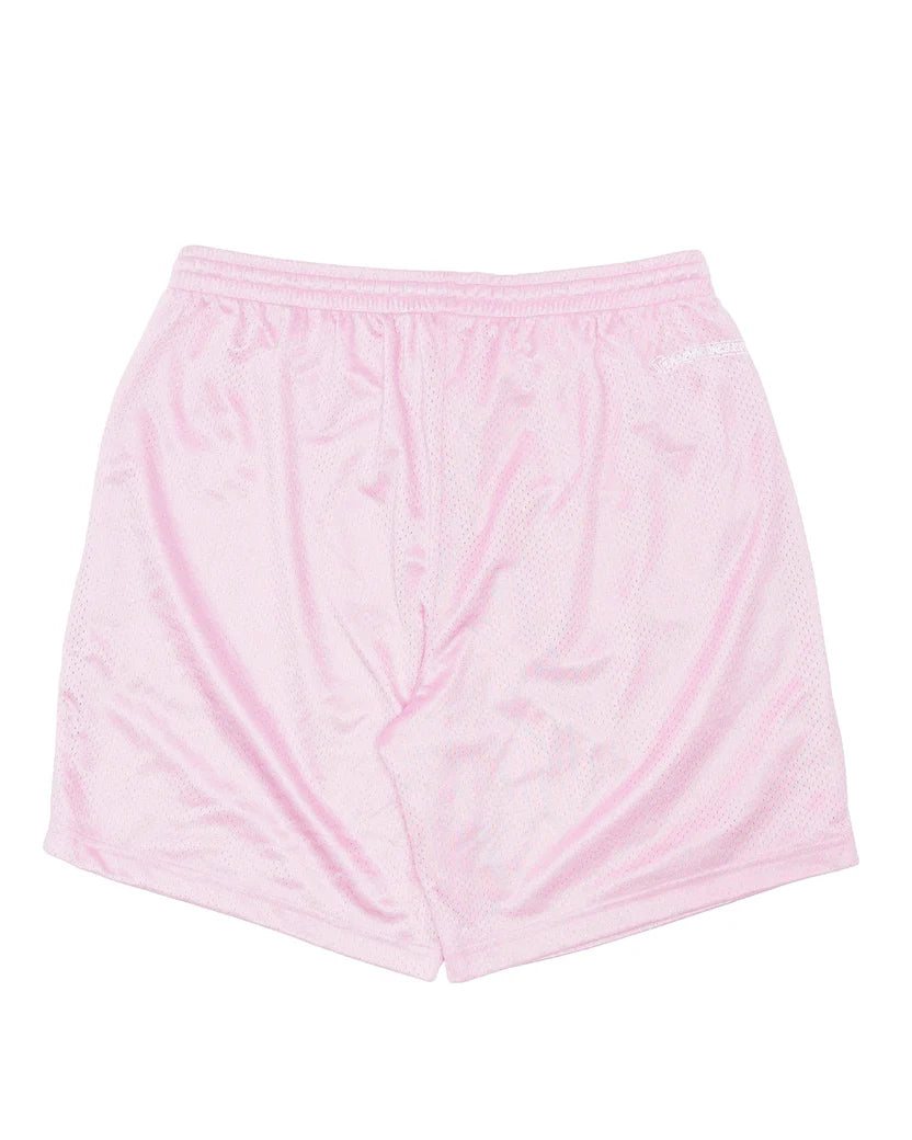 "Love You" Pink Mesh Shorts