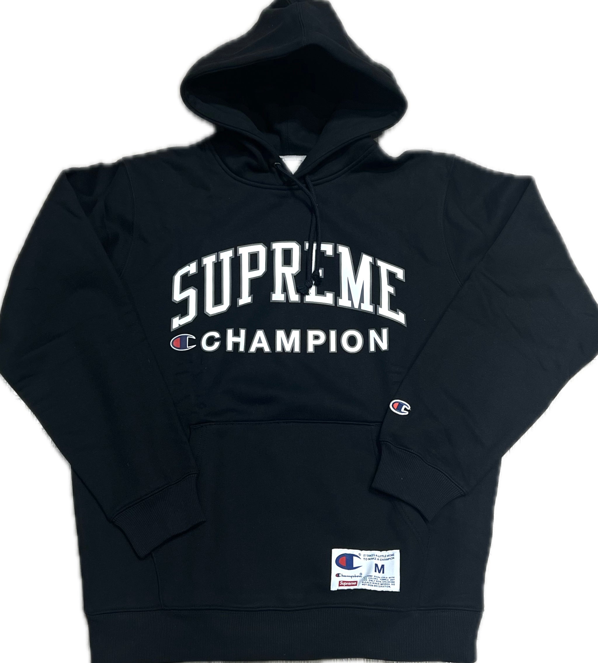 Supreme X Champion Hooded Sweatshirt Black