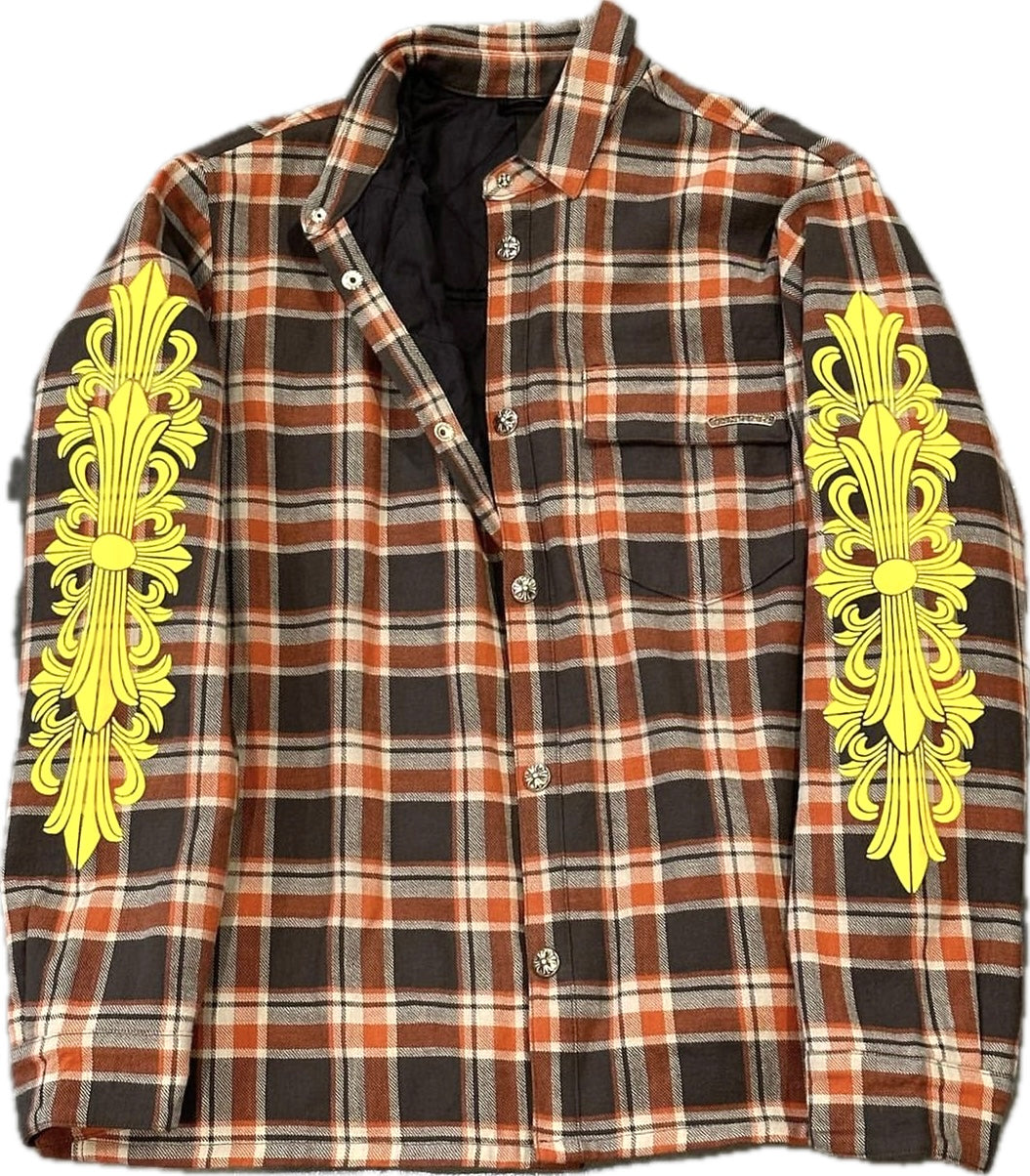 Chrome Hearts Floral Yellow Sleeve Flannel