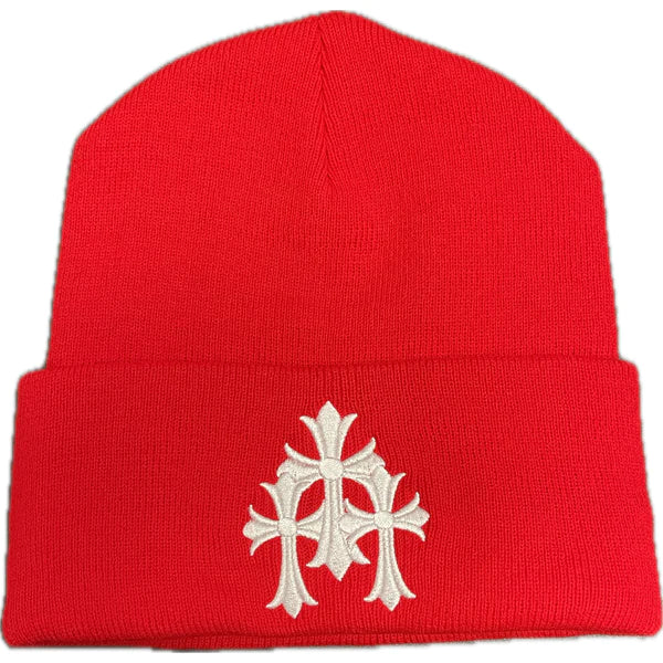 Triple Cross Hat Red/White